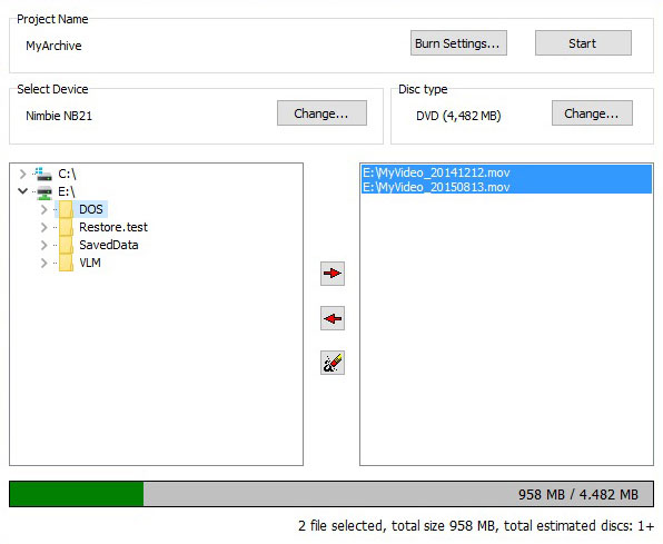 Disc Archiver Screenshot - Archive Setting 5