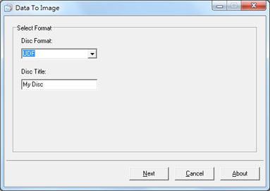 Set Disc Format and Title in Job Setting windows.