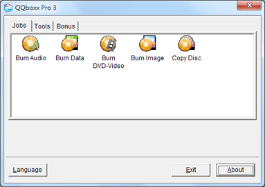 Functions can be set in schedule include Burn Audio, Burn Data, Burn DVD-Video, Burn Image and Copy Disc.